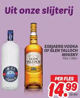 Dekamarkt Esbjaerg vodka of glen talloch whisky aanbieding