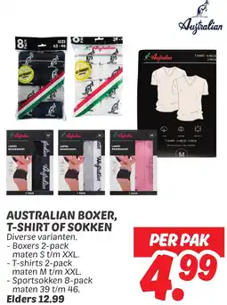 Dekamarkt Australian boxer, t shirt of sokken aanbieding