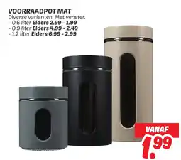 Dekamarkt Voorraadpot mat aanbieding