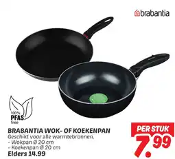 Dekamarkt Brabantia wok of koekenpan aanbieding