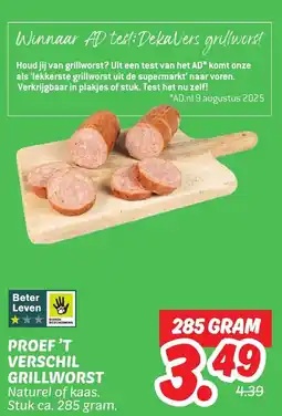 Dekamarkt Proef't verschil grillworst aanbieding