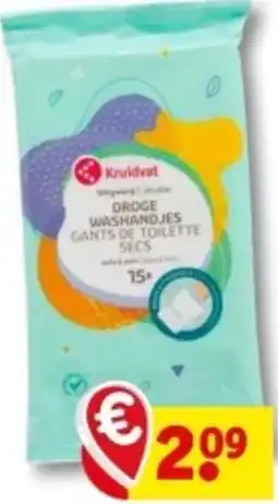 Kruidvat Droge washandjes gants de toilette secs aanbieding