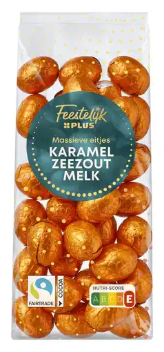 PLUS Feestelijk PLUS Paaseitjes karamel zeezout aanbieding