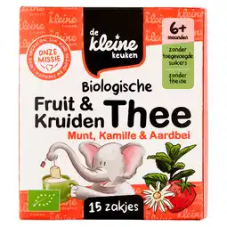 PLUS De Kleine Keuken BIO Fruit & Kruiden Thee Munt, Kamille aanbieding