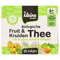 PLUS De Kleine Keuken thee honingbos kamille appel 6m+ aanbieding