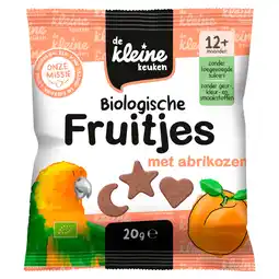 PLUS De Kleine Keuken Bio fruitjes met abrikoosjes 12+ aanbieding
