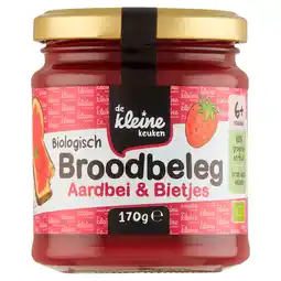 PLUS De Kleine Keuken Bio broodbeleg aardbei bietjes 6+ aanbieding