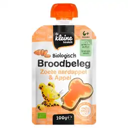 PLUS De Kleine Keuken Bio broodbeleg zoete aardappel 6+ aanbieding