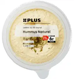 PLUS PLUS Hummus naturel aanbieding