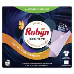 Plein.nl 2+2 gratis: Robijn Wasmiddeldoekjes Black aanbieding