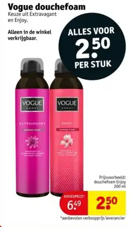 Kruidvat Vogue douchefoam aanbieding