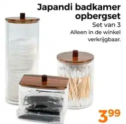 Trekpleister Japandi badkamer opbergset aanbieding