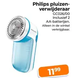 Trekpleister Philips pluizen- verwijderaar aanbieding
