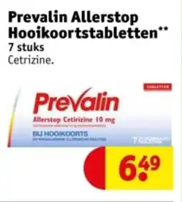 Kruidvat Prevalin allerstop hooikoortstabletten aanbieding