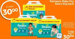 Trekpleister Pampers Baby Dry luiers big pack aanbieding
