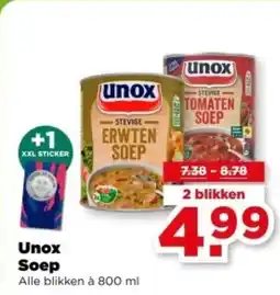 PLUS Unox Soep aanbieding