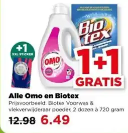 PLUS Alle Omo en Biotex aanbieding