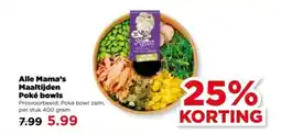 PLUS Alle mama's maaltijden poké bowls aanbieding