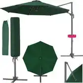 Praxis Tectake - Parasol Ø 300cm Met Voetpedaal En Beschermhoes - Groen aanbieding