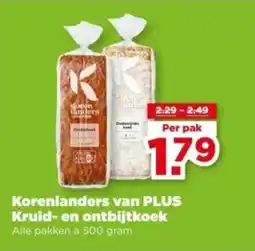 PLUS Korenlanders van PLUS Kruid en ontbijtkoek aanbieding