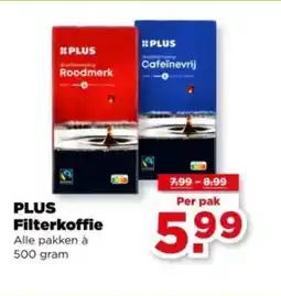 PLUS Plus filterkoffie aanbieding