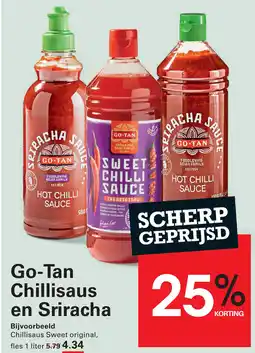 Sligro Go-Tan Chillisaus en Sriracha aanbieding