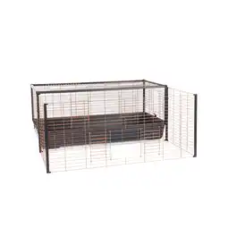 Zooplus Interzoo konijnenkooi 120 met verlengstuk 118x116x50cm klein dier aanbieding