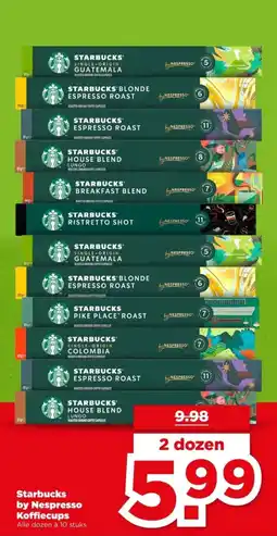 PLUS Starbucks by nespresso koffiecups aanbieding