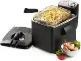 Bol.com DOMO DO1014FR Friteuse - 45L - Frituurpan - 3200 W - Zwart aanbieding