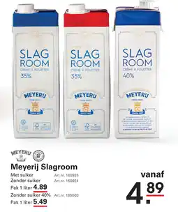 Sligro Meyerij Slagroom aanbieding
