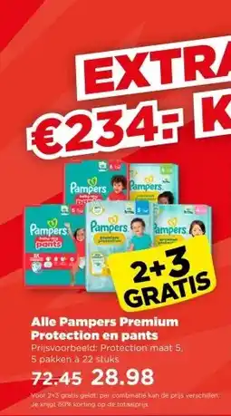 PLUS Alle Pampers Premium Protection en pants aanbieding