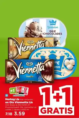 PLUS Hertog IJs Ola Viennetta IJs aanbieding