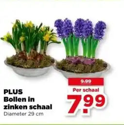 PLUS Plus bollen in zinken schaal aanbieding
