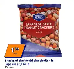 Action Snacks of the World pindabollen in Japanse stijl Mild aanbieding
