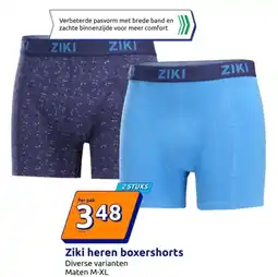 Action Ziki heren boxershorts aanbieding
