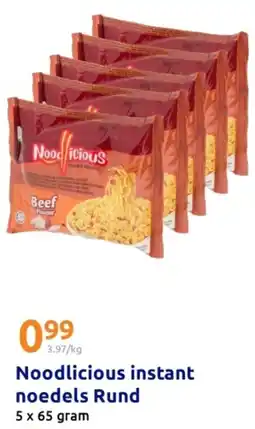 Action Noodlicious instant noedels Rund aanbieding