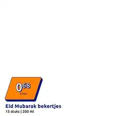 Action Eid Mubarak bekertjes aanbieding