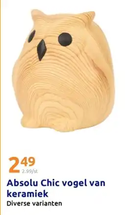 Action Absolu Chic vogel van keramiek aanbieding