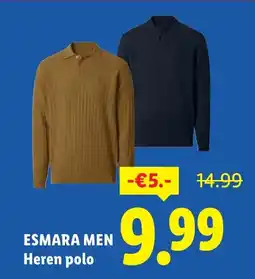 Lidl ESMARA MEN Heren polo aanbieding