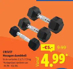 Lidl CRIVIT Hexagon dumbbell aanbieding