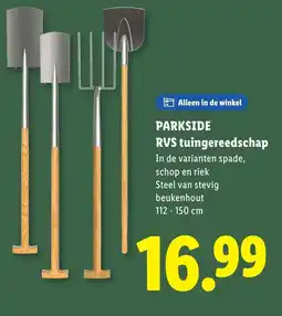 Lidl Parkside RVS tuingereedschap aanbieding