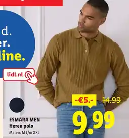 Lidl Heren polo aanbieding