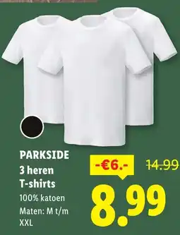Lidl PARKSIDE 3 heren T-shirts aanbieding