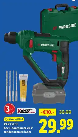 Lidl Accu-boorhamer 20 V zonder accu en lader aanbieding
