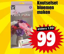 Dirk Knutselset bloemen maken aanbieding