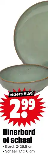 Dirk Dinerbord of schaal aanbieding