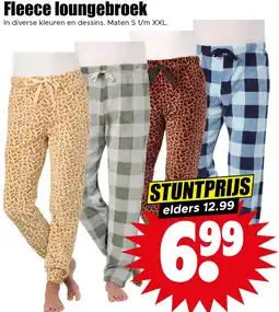 Dirk Fleece loungebroek aanbieding