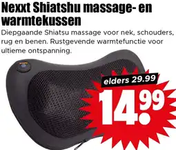 Dirk Nexxt Shiatshu massage en warmtekussen aanbieding
