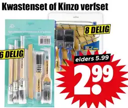 Dirk Kwastenset of Kinzo verfset aanbieding