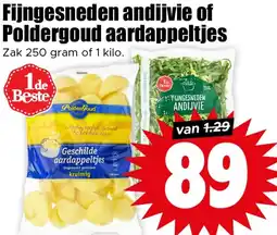 Dirk Fijngesneden andijvie of Poldergoud aardappeltjes aanbieding